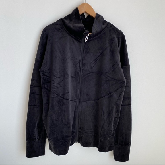 Spyder Women's Full Zip Front Velour Fleece Jacket, Black, Size S,M,XL - Picture 2 of 15